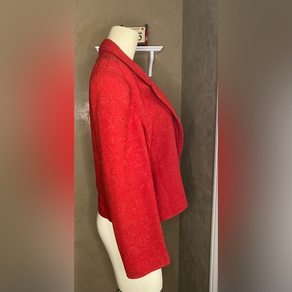Vintage Handmade wool red Women’s Blazer Jacket - Picture 3 of 10